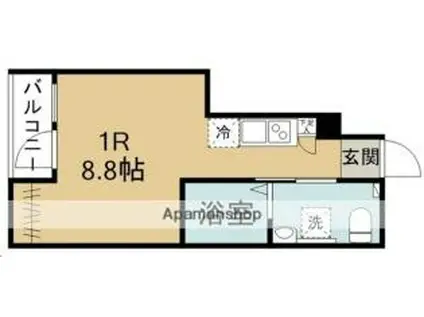 POKAPOKA(ワンルーム/1階)の間取り写真