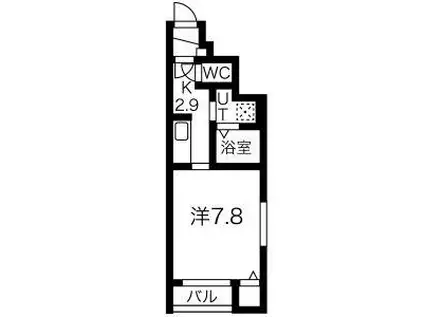 アズグレイス II(1K/1階)の間取り写真