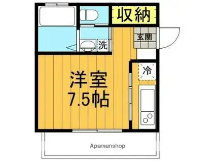 M.TAKANOHA(ワンルーム/4階)の間取り写真