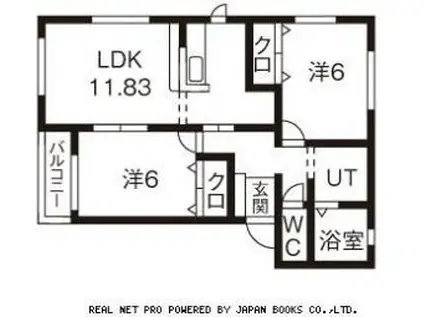 SAKURA壱番館(2LDK/1階)の間取り写真