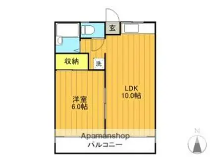 KOTOKUIII(1LDK/1階)の間取り写真