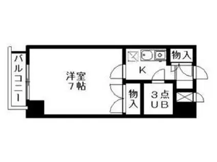 ライオンズシティ浦和常盤(1K/4階)の間取り写真