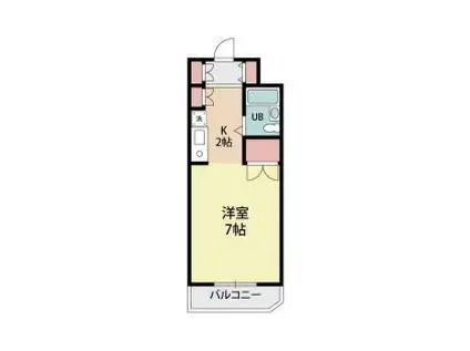 コアクレスト浦和(ワンルーム/3階)の間取り写真