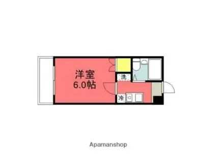 レジデンス飯田(1K/2階)の間取り写真