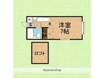 DAKOTA HOUSE(ワンルーム/1階)の間取り写真