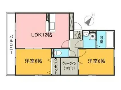 セジュールZEN弐番館(2LDK/3階)の間取り写真