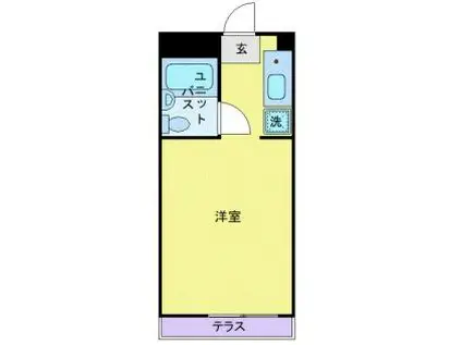 JR常磐線 松戸駅 徒歩6分 3階建 築36年(ワンルーム/3階)の間取り写真