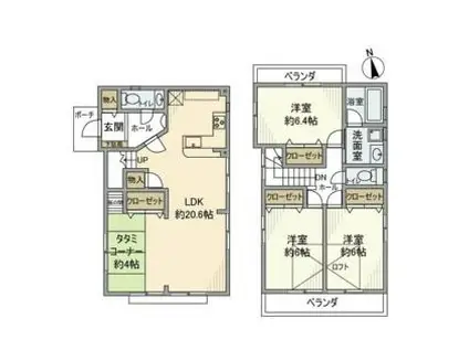 京成本線 京成中山駅 徒歩13分 2階建 築16年(3LDK)の間取り写真