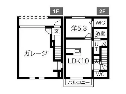 GEAR(1LDK/1階)の間取り写真