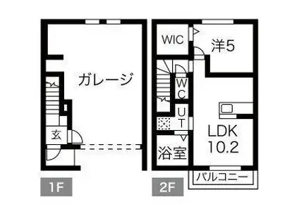 PERGOLA(1LDK/1階)の間取り写真