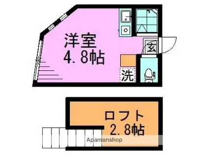 アーバンプレイス高円寺7(ワンルーム/2階)の間取り写真