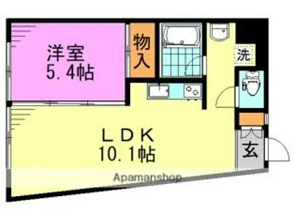 東京メトロ丸ノ内線 南阿佐ケ谷駅 徒歩3分 2階建 築16年(1LDK/1階)の間取り写真