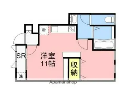 COMMON小針西(ワンルーム/1階)の間取り写真