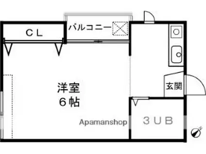 シャイBOX(1K/2階)の間取り写真