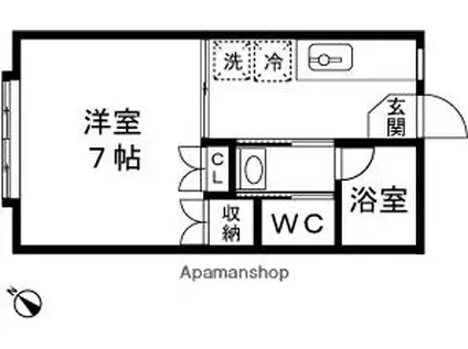 エクステージ(1K/1階)の間取り写真