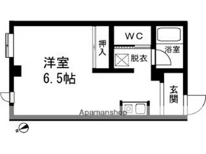 新栄ハイツ平沢(ワンルーム/3階)の間取り写真