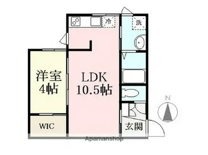 INTEGRAL EDOME(1LDK/2階)の間取り写真