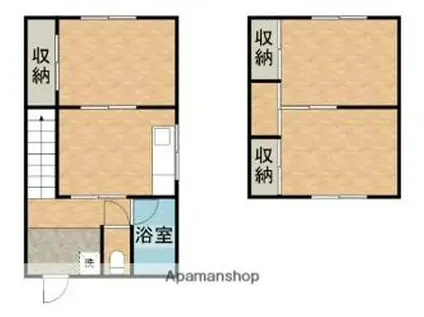 北府小島アパート(3DK/2階)の間取り写真