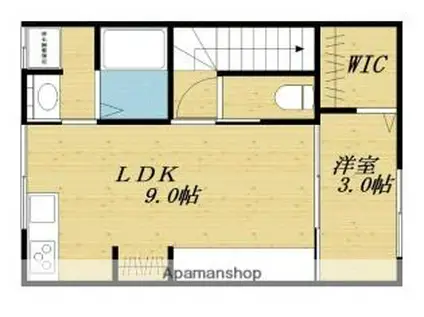 ヴィラルミエール(1LDK/2階)の間取り写真