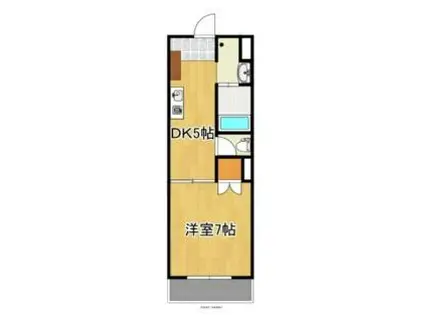 JR中央本線 酒折駅 徒歩35分 3階建 築28年(1DK/2階)の間取り写真
