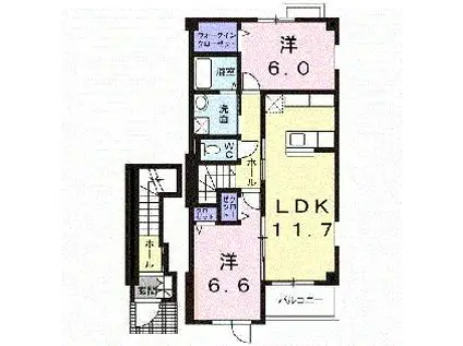 サラミタージュ(2LDK/2階)の間取り写真