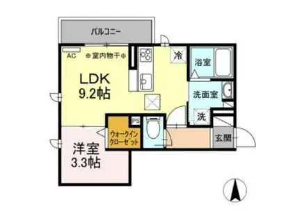 サンイースト(1LDK/1階)の間取り写真