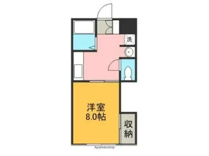 JR東海道本線 三島駅 徒歩25分 3階建 築40年(1DK/1階)の間取り写真