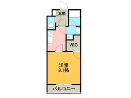 CLOVER TSUKIYA(1K/1階)の間取り写真