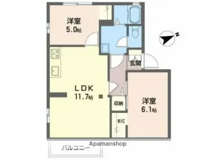 ファミール富士(3DK/1階)の間取り写真