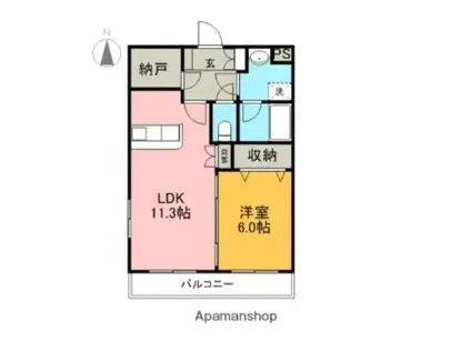 コンフォートマエジマ(1SLDK/2階)の間取り写真