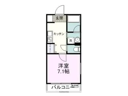 ルシダ静岡(1K/1階)の間取り写真