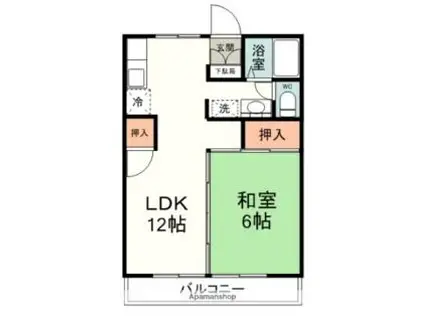 パレーシャル山原(1LDK/1階)の間取り写真