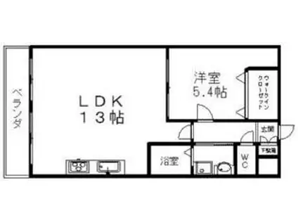 リーヴァストゥーディオ丸の内(1LDK/5階)の間取り写真