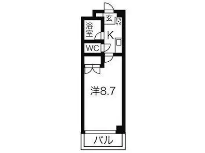 春里壱番館(1K/1階)の間取り写真