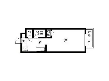 名古屋インターマンション(1K/2階)の間取り写真