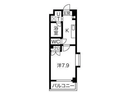 シティライフ今池南(1K/5階)の間取り写真