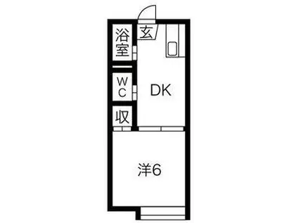コーポハヤシ(1DK/1階)の間取り写真