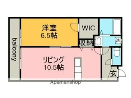 JR中央本線 神領駅 徒歩18分 2階建 築17年(1LDK/2階)の間取り写真