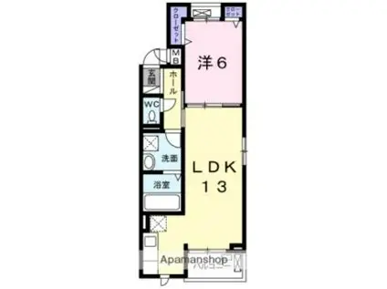 JR中央本線 神領駅 徒歩17分 3階建 築4年(1LDK/1階)の間取り写真