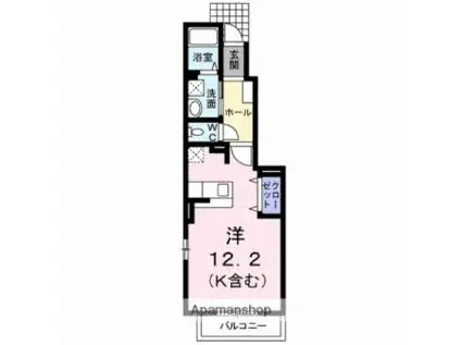 東海交通事業城北線 比良駅(愛知) 徒歩26分 2階建 築16年(1K/1階)の間取り写真