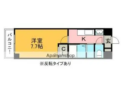 JR中央本線 勝川駅(東海交通) 徒歩3分 9階建 築18年(1K/3階)の間取り写真