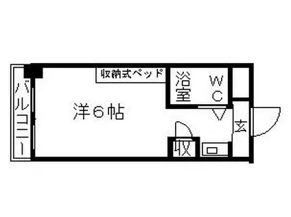 ドール八事富士見(ワンルーム/1階)の間取り写真