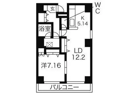 PENCIL柳橋(1LDK/5階)の間取り写真