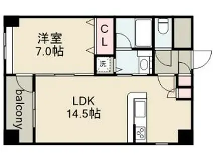 グランデージ泉(1LDK/2階)の間取り写真