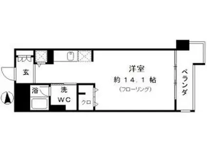 レジディア東桜II(ワンルーム/10階)の間取り写真
