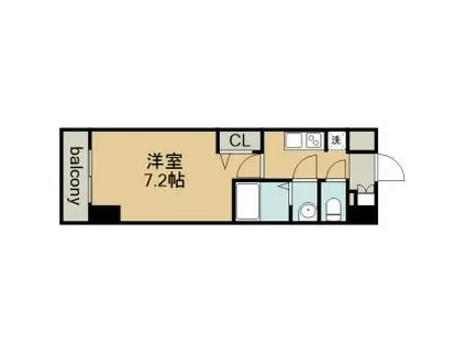 アドバンス名古屋モクシー(1K/6階)の間取り写真