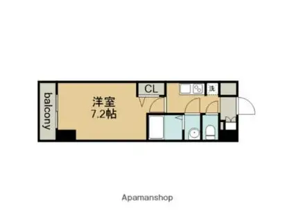 アドバンス名古屋モクシー(1K/12階)の間取り写真