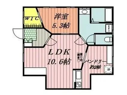 ファミールアキ(1LDK/1階)の間取り写真