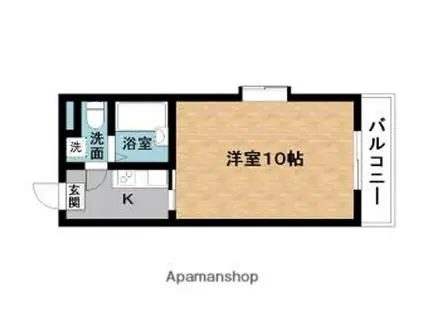 ジェンティーレ伊賀上野(1K/5階)の間取り写真