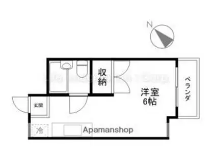 瀬田エステートシティ(ワンルーム/4階)の間取り写真